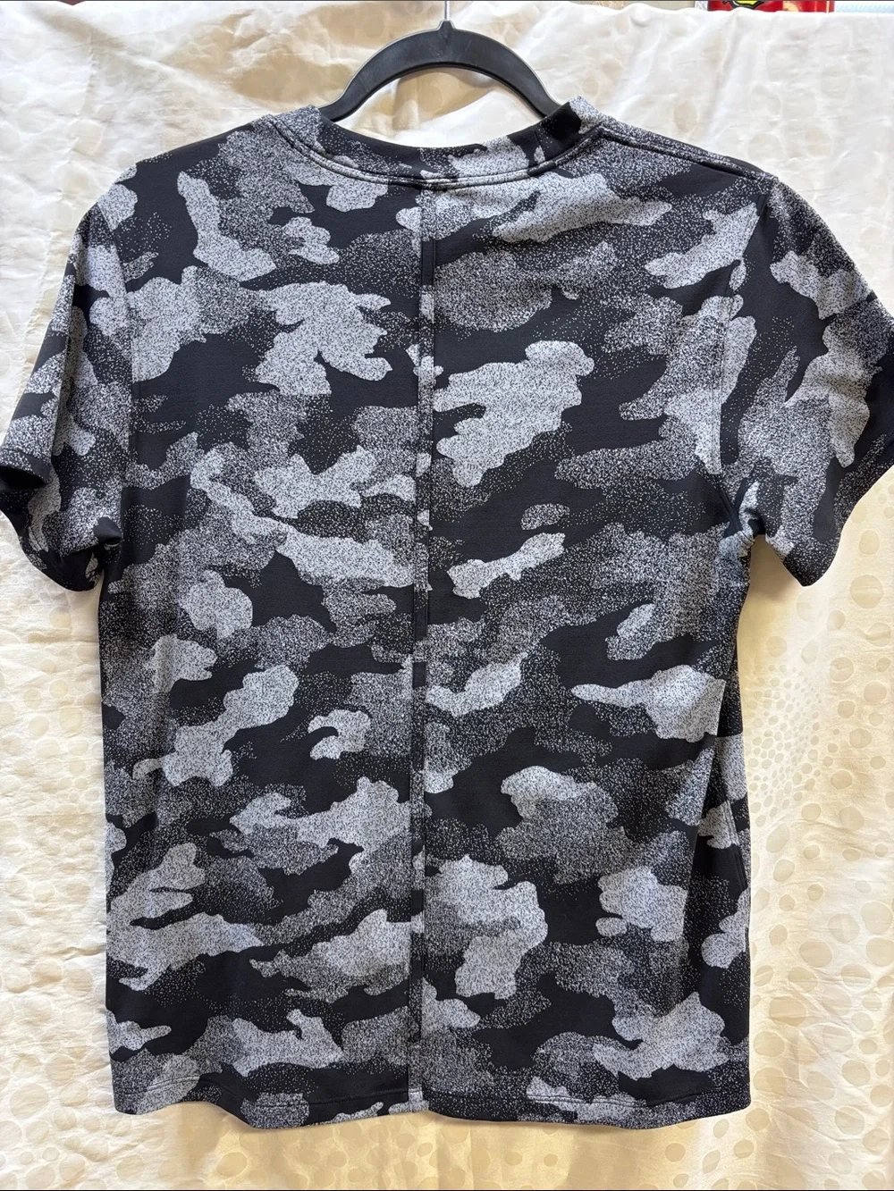 Lululemon- All Yours Short Sleeve Training Tee. Heritage Speckle camo- size 8